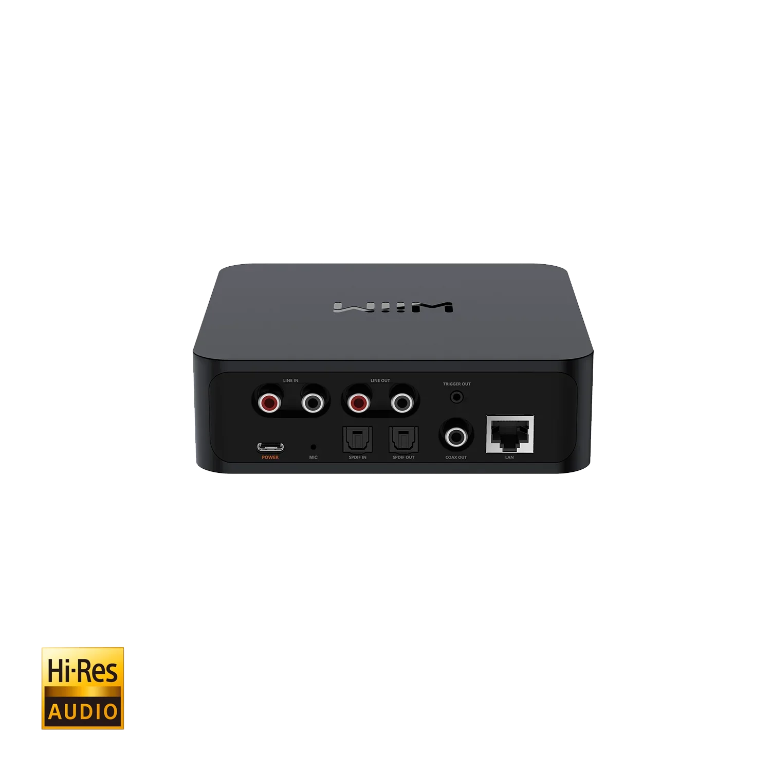 WiiM Pro Audio Streamer Rückansicht mit allen Anschlüssen